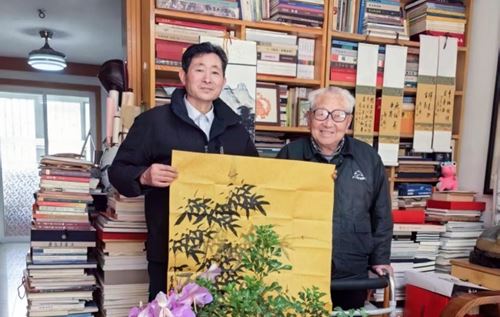 百岁仙翁光前裕后 来露墨竹新安一绝一一读郭因先生“吴来露的为人与竹画”有感(图1)